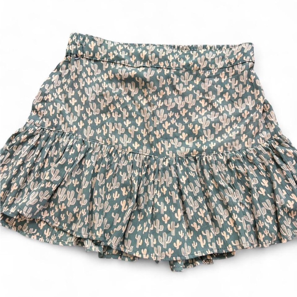 Teal Cactus Ruffle
Mini Skirt / Skort Boho Western